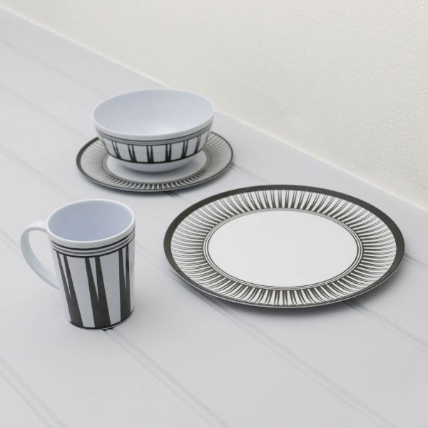 16 Pce Melamine Set - Stripe (Outer Ctn Qty: 8)