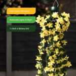 Solar Hanging Primrose Flower Lights - Yellow (30 LED) (Outer Ctn Qty: 12)