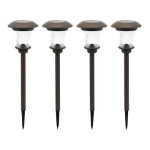 Solar Metal Pathway Stake Lights (Pack of 4)