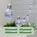 2m Solar Iridescent LED Bulb String Lights (10 Piece) (Outer Ctn Qty: 12)