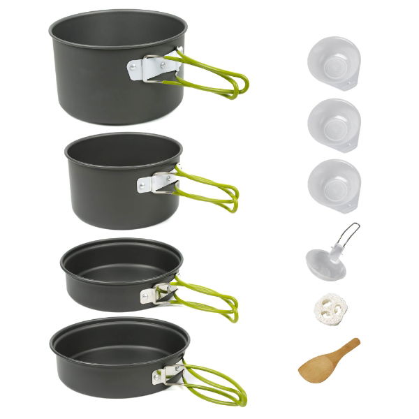 10 Piece Camping Cookware Set (Outer Carton QTY: 12)