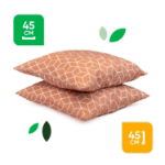 Orange Cube Print Scatter Cushion Pair