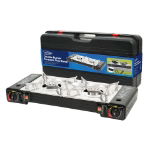 Double burner portable gas stove.