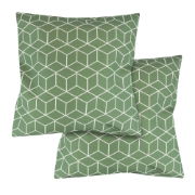 Outdoor Pair Of Scatter Cushions - Green Cube (Outer Ctn Qty: 18)