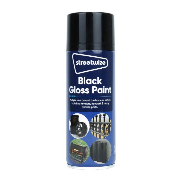 PQD of 6 Gloss Black Paint 400ML (Box Qty: 6)