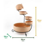 Solar-Powered Cascading Terracotta Water Feature