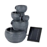 Solar Cascading Fountain Water Feature With Battery Back-up (Outer Carton: 1)
