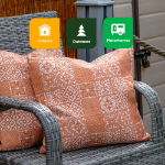Outdoor Pair of Scatter Cushions - Jacquard Pink