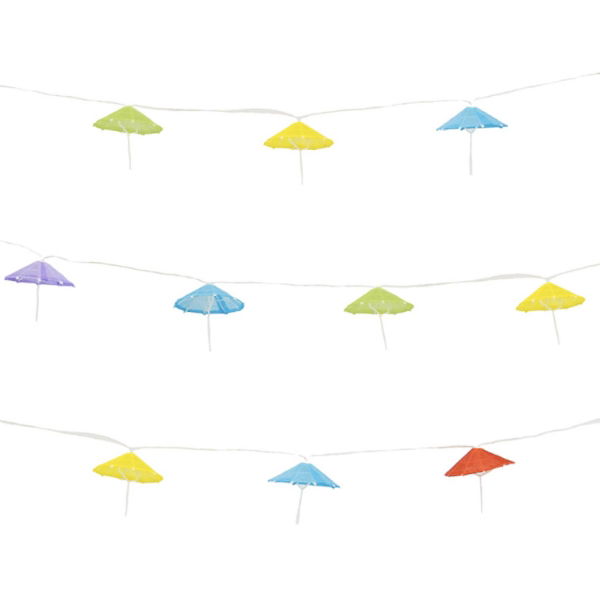 2m Solar Cocktail Umbrella String Lights (10 Piece) (Outer Ctn Qty: 24)