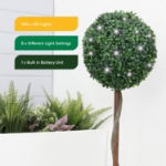 Solar Single Bay Ball Tree In Pot (Outer Ctn Qty: 1)