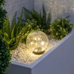 Solar Crackle Ball Light - 15cm Diameter (Outer Ctn Qty: 6)