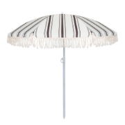 Blue White Striped Fringed Parasol (Outer Ctn Qty: 1)