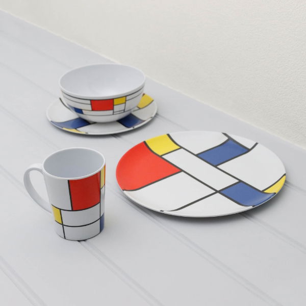 16 Pce Melamine Set - De Stijl (Outer Ctn Qty: 8)