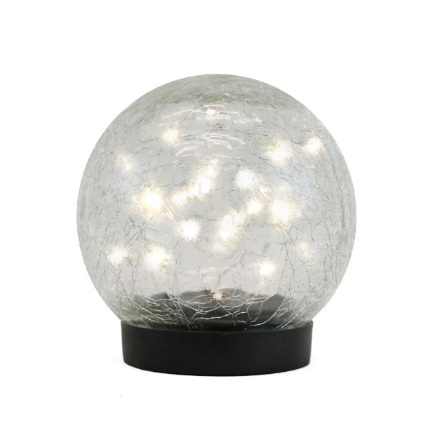 Solar Crackle Ball Light - 15cm Diameter (Outer Ctn Qty: 6)