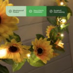 2m Solar Sunflower Outdoor Garland String Lights (25 LED) (Outer Ctn Qty: 12)