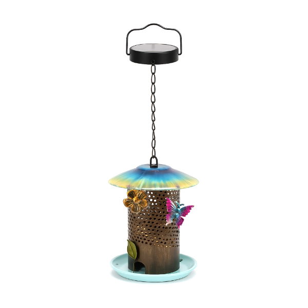 Hanging Bird Feeder With Solar LED (Outer Ctn Qty: 8)