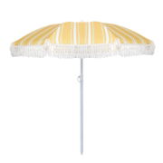 Yellow Striped Fringed Parasol (Outer Ctn Qty: 1)