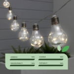 2m Solar Micro LED Bulb String Lights (10 Piece) (Outer Ctn Qty: 12)