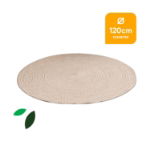 Jute-Style Indoor & Outdoor Rug - Plain - 120cm Diameter (Outer Ctn Qty: 9)