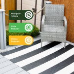 Zebra Stripe Outdoor Rug - 120cm x 180cm (Medium) (Outer Ctn Qty: 24)