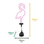 Solar Neon-Effect Flamingo Stake Light (Outer Ctn Qty: 12)