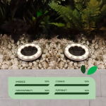 Solar Deck Lights (Pack of 2) (White)