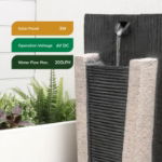 Solar Water Feature - Stone Column Water Fountain