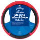 Ultimate Steering Wheel Glove - Soft Grip - Black/Red (Box Qty: 25)