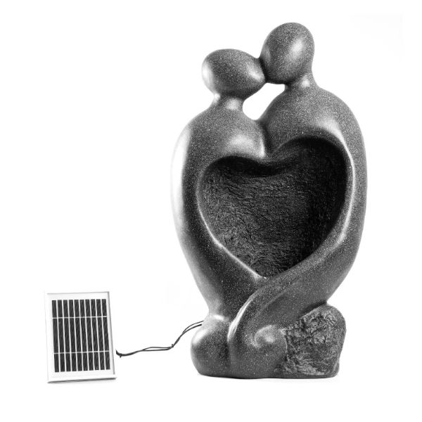 Carved Lovers Solar Water Feature (Outer Ctn Qty:1)