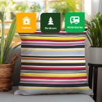Outdoor Pair of Stripe Scatter Cushions