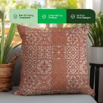 Outdoor Pair of Scatter Cushions - Jacquard Pink