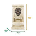 Solar Water Feature - Lion Head Fountain