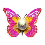 Solar Metal Sunset Butterfly With LED Crackle Ball (Outer Ctn Qty: 4)