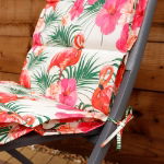 Outdoor Flamingo Full Length Seat Cushion Pair (Outer Ctn Qty: 6)