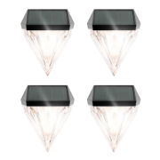 Solar Diamond Fence Lights (Pack of 4)