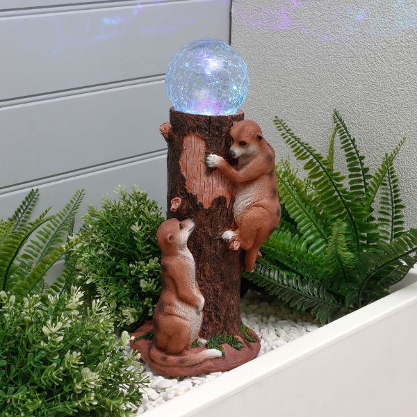 Solar Meerkat Colour Changing Ball Light