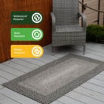 Jute-Style Indoor & Outdoor Rug - Dark Grey - 80cm x 150cm (Outer Ctn Qty: 9)