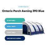 Ontario Porch Awning 390 Blue (Box Qty: 1)