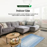 Jute-Style Indoor & Outdoor Rug - Ocean Blue - 80cm x 150cm (Outer Ctn Qty: 9)