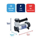 100PSI 12V Sahara Metal Air Compressor (Box Qty: 10)