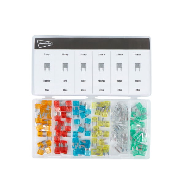 120pcs Mini Zinc Car Fuse Set (Box Qty: 100)