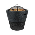 MGO Round Firepit/BBQ with Log Storage