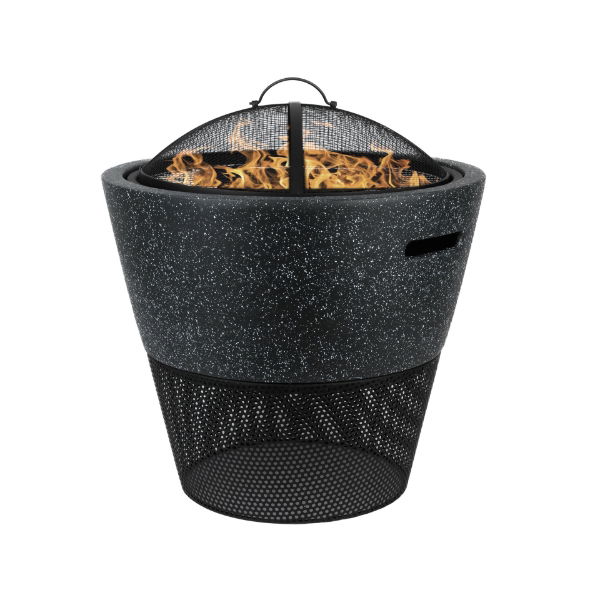 MGO Round Firepit/BBQ with Log Storage