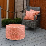 Outdoor Cube Terracotta Pouf Ottoman (Outer Ctn Qty: 20)