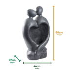 Carved Lovers Solar Water Feature (Outer Ctn Qty:1)