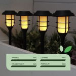 Solar Flaming LED Stake Lights (Pack of 4) (Outer Ctn Qty: 12)