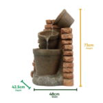 Solar Powered Water Feature - Corner Brick Wall (Outer Carton Quantity: 1)