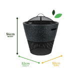 MGO Round Firepit/BBQ with Log Storage