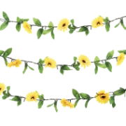 2m Solar Sunflower Outdoor Garland String Lights (25 LED) (Outer Ctn Qty: 12)