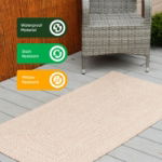 Jute-Style Indoor & Outdoor Rug - Plain  - 80cm x 150cm (Outer Ctn Qty: 9)